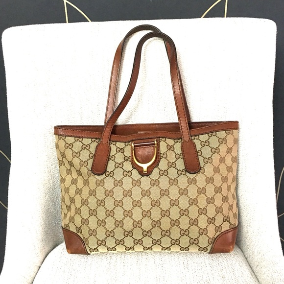 Gucci Handbags - Gucci authentic brown monogram canvas tote bag